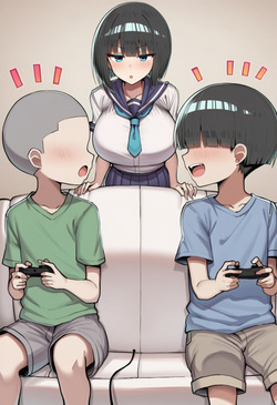 [gumiii] Pervert Brat vs. Black-Haired Bob-cut Girl ① [AI Generated] page 3
