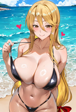 [Elizasrain]Marikawa Shizuka x BBC - Beach[AI GENERATED] page 4