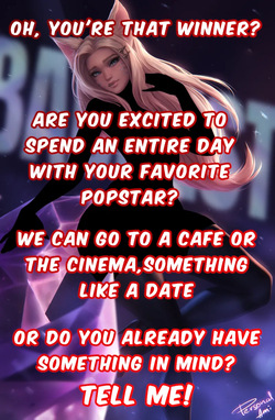 You won a whole day to spend with your favorite pop star, Ahri. Too bad you're a censored betaloser! page 2