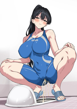 [涼] スパッツ型の競泳水着を脱ぐ余裕がなかった水泳部員 page 2