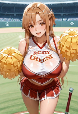 Yuuki Asuna／Sword Art Online Cheerleader・creampie・SEX・pregnant_belly・pregnancy [AI Generated] page 3