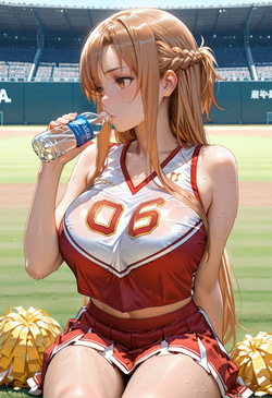 Yuuki Asuna／Sword Art Online Cheerleader・creampie・SEX・pregnant_belly・pregnancy [AI Generated] page 5