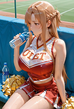 Yuuki Asuna／Sword Art Online Cheerleader・creampie・SEX・pregnant_belly・pregnancy [AI Generated] page 6