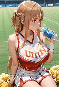 Yuuki Asuna／Sword Art Online Cheerleader・creampie・SEX・pregnant_belly・pregnancy [AI Generated] page 7