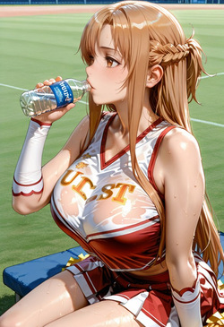 Yuuki Asuna／Sword Art Online Cheerleader・creampie・SEX・pregnant_belly・pregnancy [AI Generated] page 8