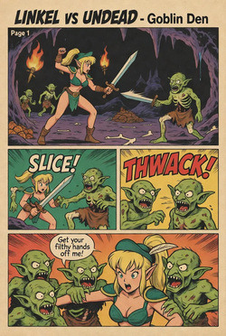 Linkel Vs Undead Goblin ambush [AI Generated] page 2