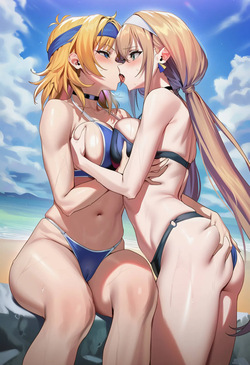 [ChocoPizza] - v4c - 3p - Lune Zoldark + Mitsuba Greyvalley (Super Robot Wars) 275 [AI Generated] page 10