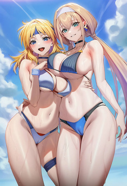 [ChocoPizza] - v4c - 3p - Lune Zoldark + Mitsuba Greyvalley (Super Robot Wars) 275 [AI Generated] page 2