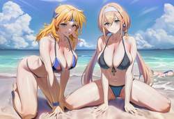 [ChocoPizza] - v4c - 3p - Lune Zoldark + Mitsuba Greyvalley (Super Robot Wars) 275 [AI Generated] page 3