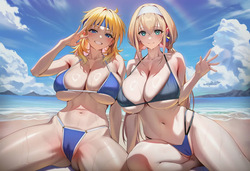 [ChocoPizza] - v4c - 3p - Lune Zoldark + Mitsuba Greyvalley (Super Robot Wars) 275 [AI Generated] page 5