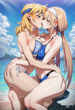 [ChocoPizza] - v4c - 3p - Lune Zoldark + Mitsuba Greyvalley (Super Robot Wars) 275 [AI Generated] page 8